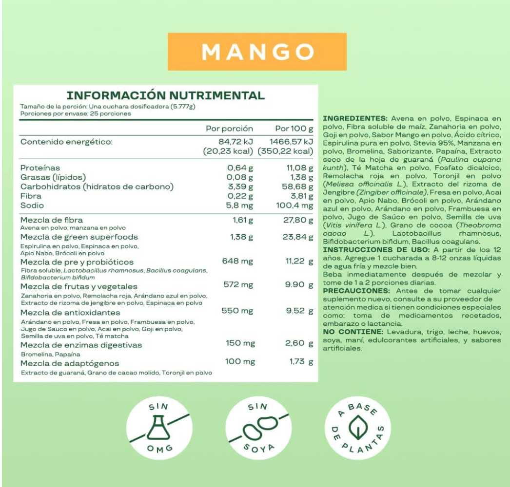 Información nutrimental