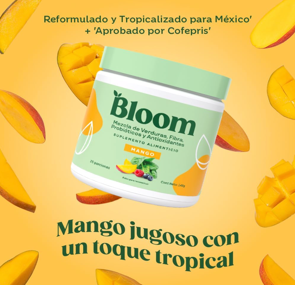 NutriFlora Greens Mango - sabor tropical